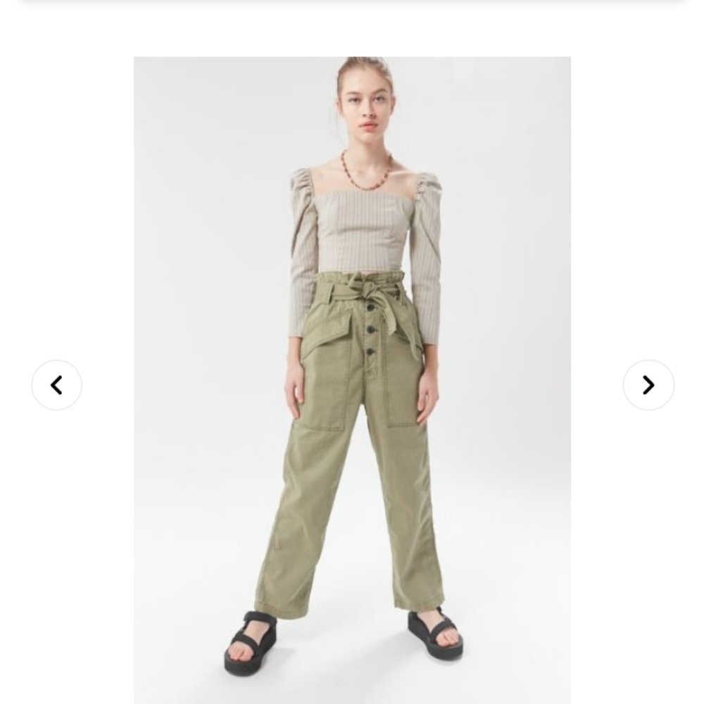 BDG Urban outfitters tie front paper bag pants